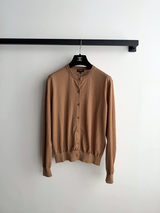 .Chanel. Sweaters - NWT CHANEL Wool Cardigan Gold Interlocking CC Buttons
